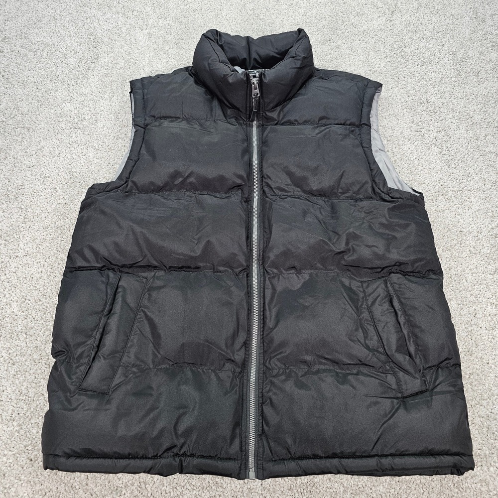 FTP Puffer Vest Men's Size M Black‎ Sleeveless Zip Up Padded Gilet